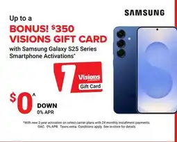 Visions Electronics Samsung Galaxy S25 Series Smartphone Activations offer