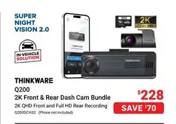 Visions Electronics Q200 2K Front & Rear Dash Cam Bundle offer
