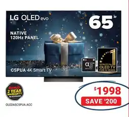 Visions Electronics 65 NATIVE 120Hz PANEL C5PUA 4K Smart TV offer