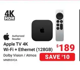 Visions Electronics Apple TV 4K Wi-Fi + Ethernet (128GB) offer