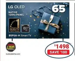 Visions Electronics LG OLED 65 8 NATIVE 120Hz PANEL B5PUA 4K Smart TV offer