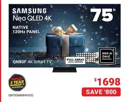 Visions Electronics Samsung 75 QN80F 4K Neo Smart TV offer