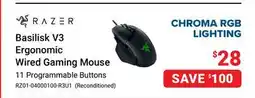 Visions Electronics Basilisk V3 Ergonomic Wired Gaming Mouse offer