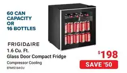 Visions Electronics Frigidaire 1.6 Cu. Ft. Glass Door Compact Fridge offer