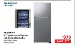Visions Electronics Samsung 30 Top Mount Refrigerator with Optional Ice Maker offer