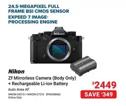 Visions Electronics Zf Mirrorless Camera (Body Only) + Rechargeable Li-ion Battery offer