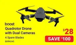 Visions Electronics Boost Quadrotor Drone with Dual Cameras 4 Spare Blades offer