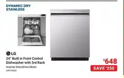 Visions Electronics LG 24 Built in Front Control Dishwasher with 3rd Rack offer