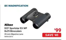 Visions Electronics Nikon DCF Sportstar EX WP 8x25 Binoculars offer