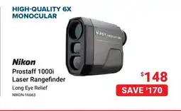 Visions Electronics Nikon Prostaff 1000i Laser Rangefinder offer