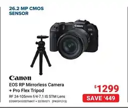 Visions Electronics EOS RP Mirrorless Camera + Pro Flex Tripod offer