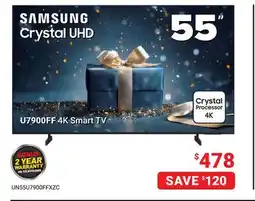 Visions Electronics SAMSUNG 55 Crystal UHD U7900FF 4K Smart TV offer