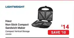 Visions Electronics Hauz Non-Stick Compact Sandwich Maker offer