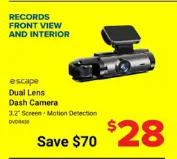 Visions Electronics Dual Lens Dash Camera offer