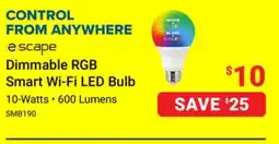 Visions Electronics Escape Dimmable RGB Smart Wi-Fi LED Bulb offer