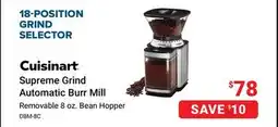 Visions Electronics Cuisinart Supreme Grind Automatic Burr Mill offer