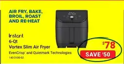 Visions Electronics 6-Qt Vortex Slim Air Fryer offer