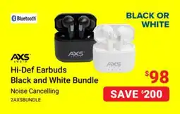 Visions Electronics AXS Hi-Def Earbuds Black and White Bundle offer