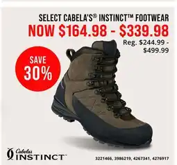 Cabela's CABELA'S INSTINCT FOOTWEAR offer