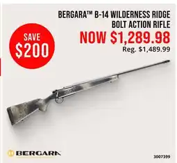 Cabela's BERGARA B-14 WILDERNESS RIDGE BOLT ACTION RIFLE offer