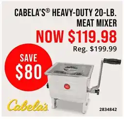 Cabela's CABELA'S HEAVY-DUTY 20-LB. MEAT MIXER offer