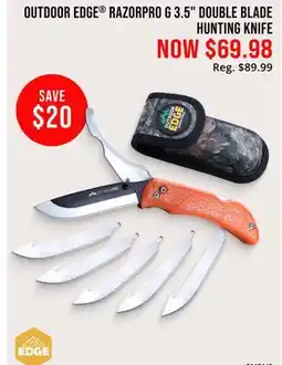 Cabela's OUTDOOR EDGE RAZORPRO G 3.5 DOUBLE BLADE HUNTING KNIFE offer