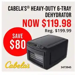 Cabela's CABELA'S HEAVY-DUTY 6-TRAY DEHYDRATOR offer