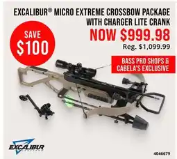 Cabela's EXCALIBUR MICRO EXTREME CROSSBOW PACKAGE WITH CHARGER LITE CRANK offer