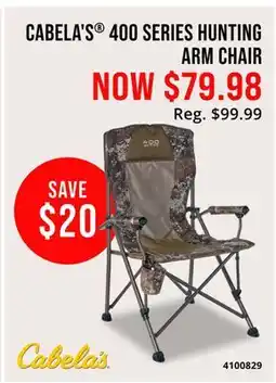 Cabela's CABELA'S 400 SERIES HUNTING ARM CHAIR offer
