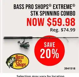 Cabela's BASS PRO SHOPS EXTREME STK SPINNING COMBO offer