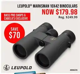 Cabela's LEUPOLD MARKSMAN 10X42 BINOCULARS offer