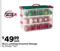 Michaels 58.2 L Latching Ornament Storage by Simply Tidy offer