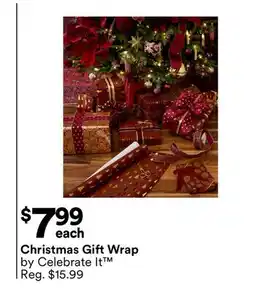 Michaels Christmas Gift Wrap by Celebrate It offer