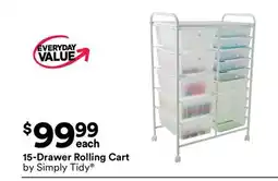 Michaels 15-Drawer rolling Cart by Simply Tidy offer