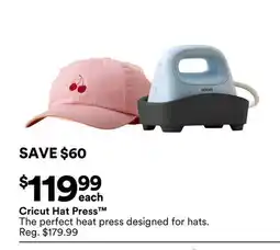 Michaels Cricut Hat Press offer