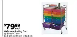Michaels 12-Drawer rolling Cart by Simply Tidy offer