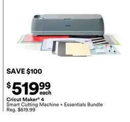 Michaels Cricut maker 4 Smart Cutting Machine + Essentials Bundle offer