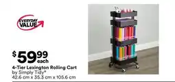 Michaels 4-Tier Lexington rolling Cart by Simply Tidy offer