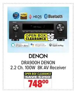 2001 Audio Video DRA900H DENON 2.2 Ch. 100W 8K AV Receiver offer