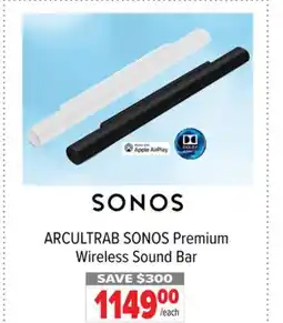 2001 Audio Video ARCULTRAB SONOS Premium Wireless Sound Bar offer