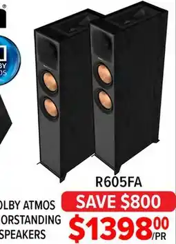 2001 Audio Video R605FA LBY ATMOS ORSTANDING SPEAKERS offer