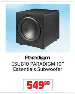 2001 Audio Video ESUB10 PARADIGM 10 Essentials Subwoofer offer
