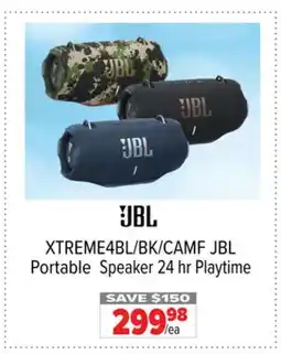2001 Audio Video XTREME4BL/BK/CAMF JBL Portable Speaker 24 hr Playtime offer