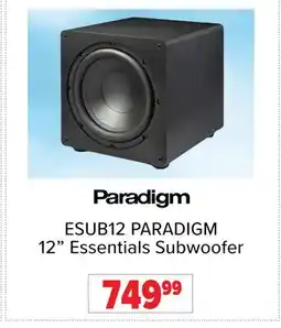 2001 Audio Video ESUB12 PARADIGM 12 Essentials Subwoofer offer