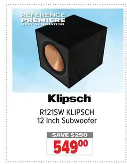 2001 Audio Video R121SW KLIPSCH 12 Inch Subwoofer offer