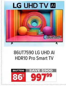 2001 Audio Video 86UT7590 LG UHD AI HDR10 Pro Smart TV offer