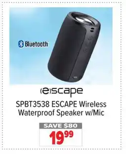 2001 Audio Video Escape SPBT3538 ESCAPE Wireless Waterproof Speaker w/Mic offer