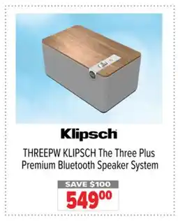 2001 Audio Video THREEPW KLIPSCH The Three Plus Premium Bluetooth Speaker System offer