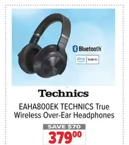 2001 Audio Video EAHA800EK TECHNICS True Wireless Over-Ear Headphones offer