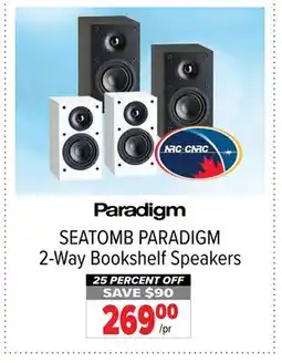 2001 Audio Video SEATOMB PARADIGM 2-Way Bookshelf Speakers offer